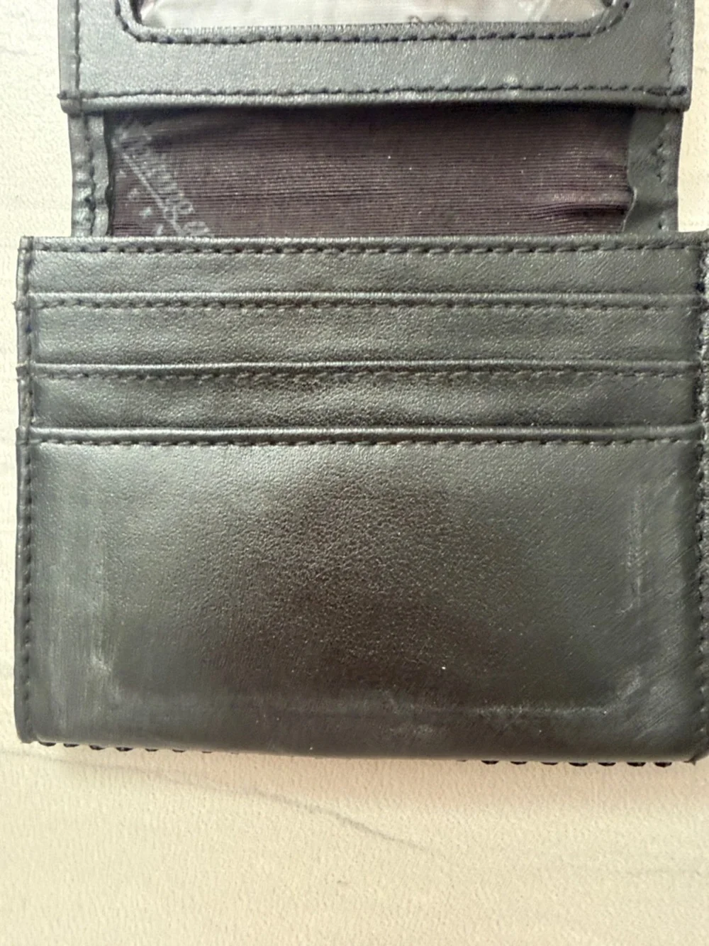 Whiting & Davis Black Snap Wallet